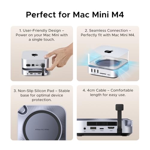 Image of UGREEN Mac mini M4 Dock with 40Gbps NVMe SSD Enclosure Built-in Cooling Fan