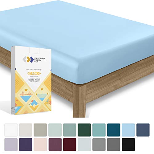 California Design Den 400 Thread Count 100% Cotton 1 Fitted Sheet, Long