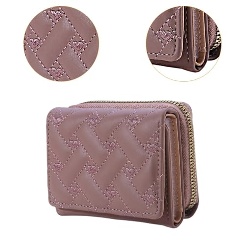 Qianly Small Card Holder for Women Ladies for Shopping Commuting Dating Travel, Violet2