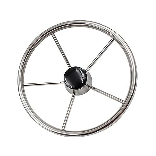 Windzerdong Boat Steering Wheel Marine 13.3 inch 5 Spoke Hardware Replacement Boating