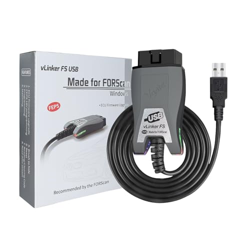 vLinker FS Adaptateur USB OBD2 Outil de Diagnostic pour ForScan HS/MS-Can Auto Switch, ECU Programmation & Modification, Anti-piratage, Déverrouillage des...