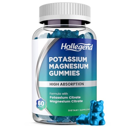 HOLLEGEND Potassium Magnesium Gummies, High Absorption Potassium ...