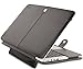 MOSISO Compatible with MacBook Pro 15 inch Retina (A1398, Version 2015/2014/2013/end 2012), PU Leather Portfolio Protective Stand Cover Sleeve, Black