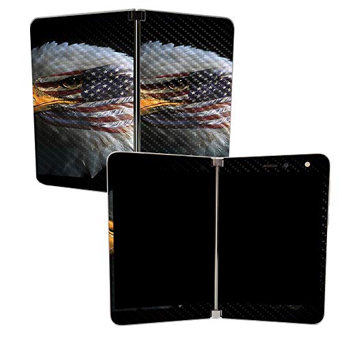 Image of MIGHTY SKINS MightySkins Carbon Fiber Skin for Microsoft Surface Duo - Eagle Eye | Protective, Durable Textured Carbon Fiber Finish | Easy to Apply, Remove, and Change Styles | Made in The USA
