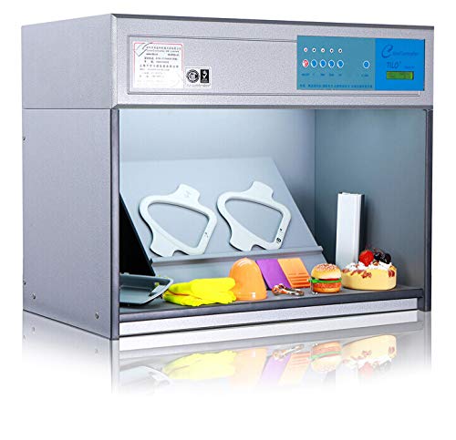 Huanyu Color Assessment Cabinet Lamp Cabinet Color Controller Light Box for Textile, Printing Color Matching Cabinet (110 Volts, 4 Light Sources: D65, TL84, U and V, F/A)