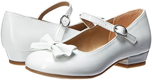 The Children's Place,girls,Toddler Bow Low Heel Shoes,and Toddler Dressy Low Heel Shoes,White,11 Toddler | Image 6
