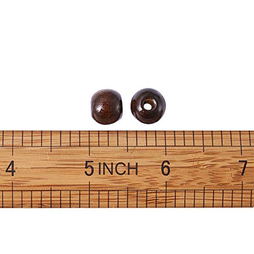 Kissitty 100-Piece 12X11Mm Large Hole Coconutbrown Barrel Wood Beads With 5Mm Hole For Diy Jewelry Making #TOP5
