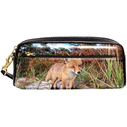 Astucci Matite Wild Fox Cancelleria Portamatite Durevole Astuccio Scuola Con Scomparti Cartoleria Organizer Per Adolescente Adulto Ragazzi rosso