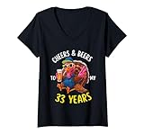 Cheers And Beers To My 33 Years Thanksgiving Tee