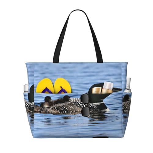 Sac fourre-tout oiseau pour femmes grand sac de shopping noir et travail