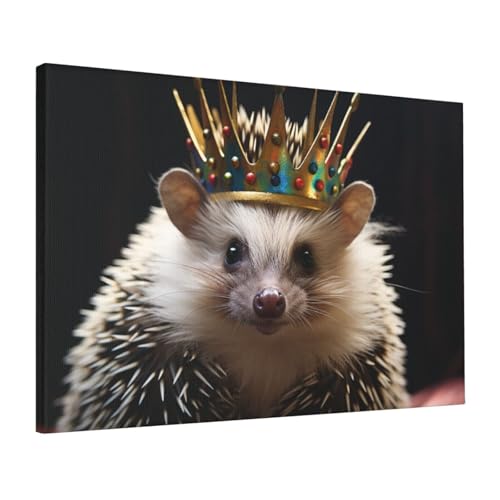 Impression sur toile de qualité premium, décoration murale hérisson HD LPSRTWE