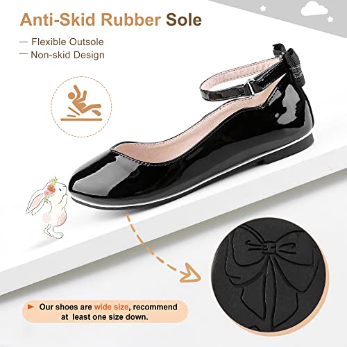 Bigwow Girls Mary Jane Dress Shoes Princess Ballet Flats with Bow Wedding Party Flower Girl Back to School Shoes for Little/Big Kids4