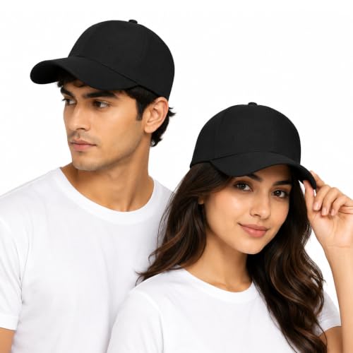 Image of Branded Cap for Men Women Unisex Boy's Girl's Topi Adjustable Strap Free Size Cotton Summer Sports Cricket Gym Dance Free Size