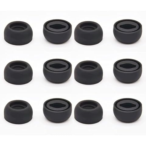 6Pair Upgraded Eartips Set with Dust Gaurd Net for Galaxy Buds Pro Earbuds,Replacement Silicone Ear Tips for Samsung Galaxy Buds Pro(SM-190) Fit in Charging Case-Black Cover