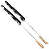 Clothes Dryer Lint Vent Trap Cleaner Brush Gas Electric Fire Prevention Exhaust - Made of Stainless Steel (Pack of 2)