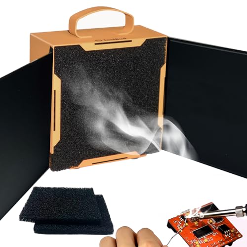 41yDAJA+uSL. SL500 Upgraded ToolBud Solder Fume Extractor with Removable Magnetic Flaps | Portable, High-Efficiency Solder Smoke Absorber for Soldering, DIY, & Art | Compact Design for Clean Air