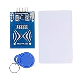 SunFounder RFID Kit Mifare RC522 RFID Reader Module with S50 White Card and Key Ring Compatible with...