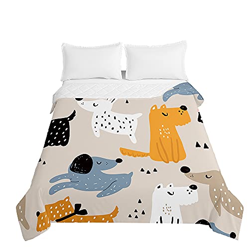 3D Cane Trapuntino Copriletto Trapuntato