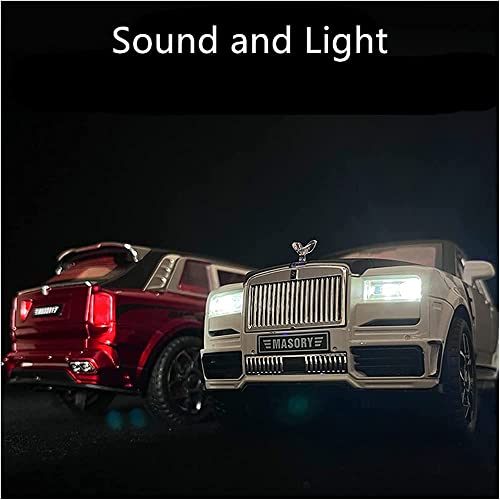 Image of LONGMIRE Metal Pull Back Diecast Car Pull Back Model with Sound Light Boys Gifts Toys for Kids Pack of 1, Multicolor (Rolls Royce CUILLINAN)