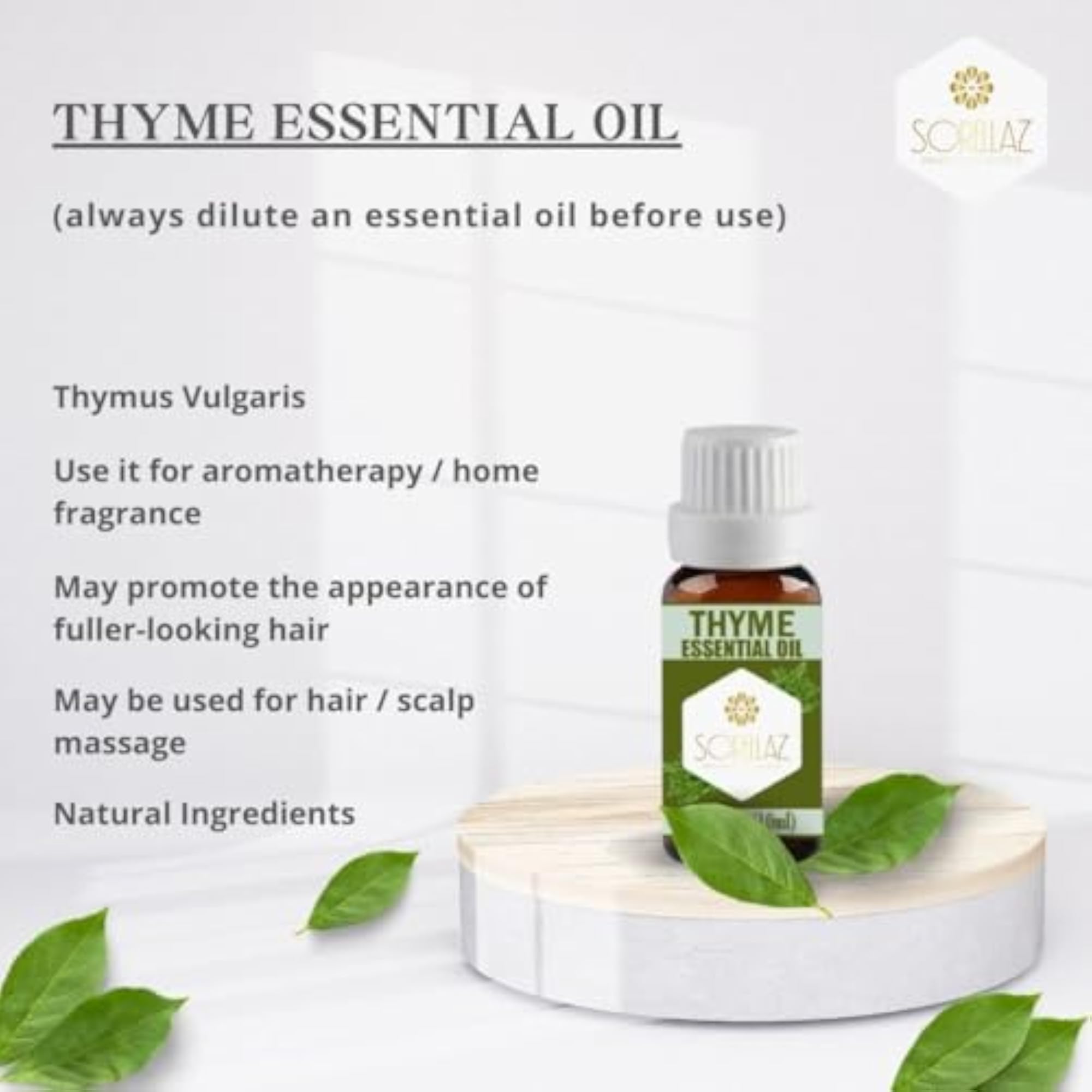 Sorellaz 100% Natural Thyme Essential Oil, 75ml