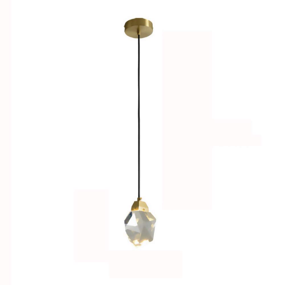 Oprawy, oświetlenie sufitowe Lampa wisząca z pojedynczą głowicą Prosta kryształowa lampa wisząca Źródło światła LED Salon Sypialnia Restauracja Bar - Oprawa oświetlenia wewnętrznego [Klasa
