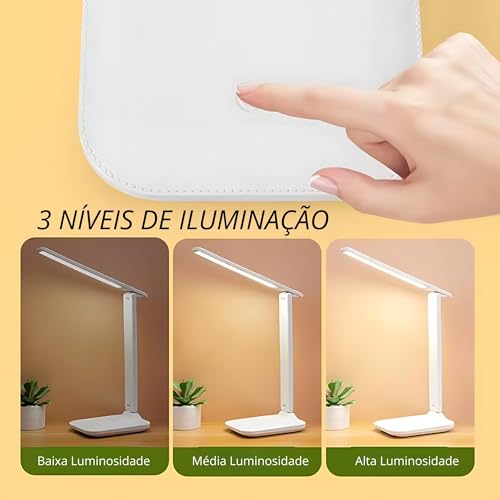 Luminária de Mesa, Luminária Led, Luminaria Led Recarregavel, Luminaria Led Recarregavel Mesa, Lumin