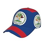 PHAYAH Gorra de béisbol ajustable con la bandera de Belice, gorra de béisbol ajustable para papá, gorra deportiva al aire libre, gorra de golf, gorra de conductor de camión, unisex, negro, talla
