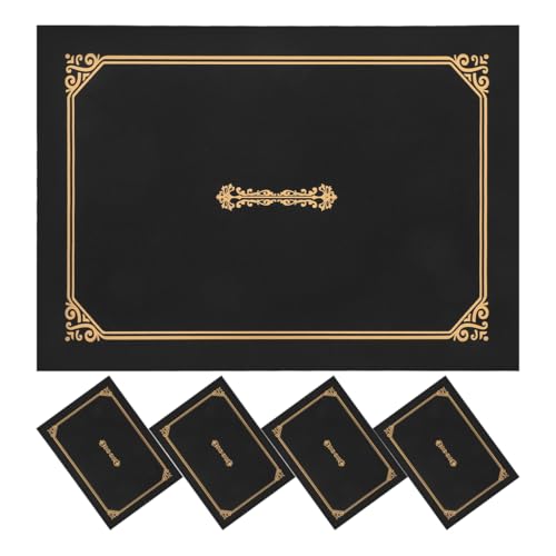 DIYEAH Porte Document a4 Couverture De Certificat Avec Bordure DoréE Pour DiplôMes Et RéCompenses Protection ÉLéGante Pour Bureau Et Maison 30.5X22.5 Cm...