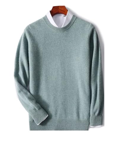 Disimlarl Men Wool Solid Sweater Crew Neck Long Sleeved Jumpers Pullover Loose Casual Knit Sweater2