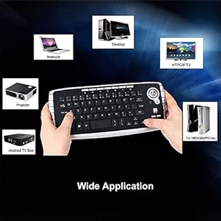 SHUAIGUO E30 2,4 GHz Tastiera Wireless con Trackball Mouse Ruota di scorrimento Telecomando per Android TV Box Smart TV PC Notebook Argento