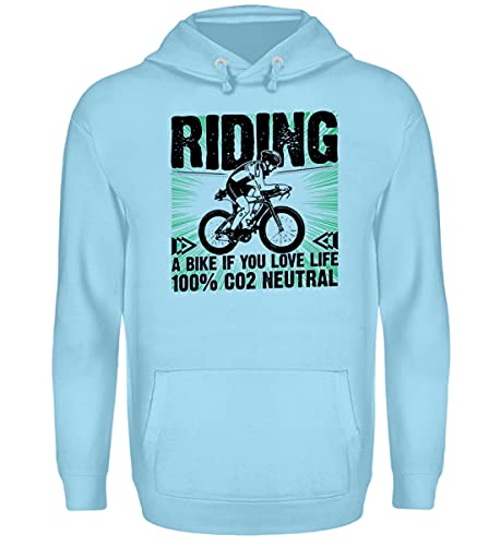 Sweat à capuche generisch bleu célébrant la vie à vélo pour passionnés