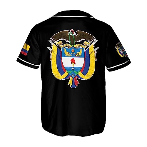Camiseta personalizada de béisbol Colombia, camiseta de la bandera colombiana, camiseta de orgullo colombiano para hombres y mujeres miniatura 3