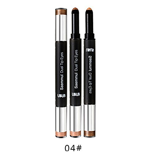 Buy 04 UBUB Double Eyeshadow + Silkworm Pen Velvet Shimmer Earth Color Eye Shadow Cream Pen