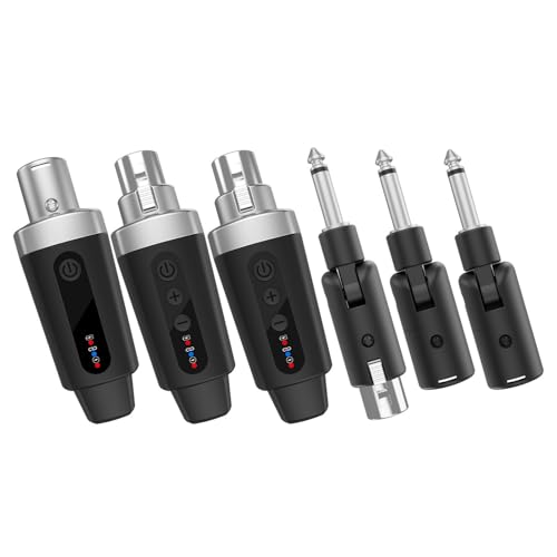 Sistema inalámbrico de micrófono Keenso, transmisor y receptor XLR inalámbricos ABS, conexión plug and play 2.4G, rango de 30 a 50 m, respuesta de frecuencia de 20 Hz a 20 kHz para conciertos y grabación en estudio (1 a 2) miniatura 5