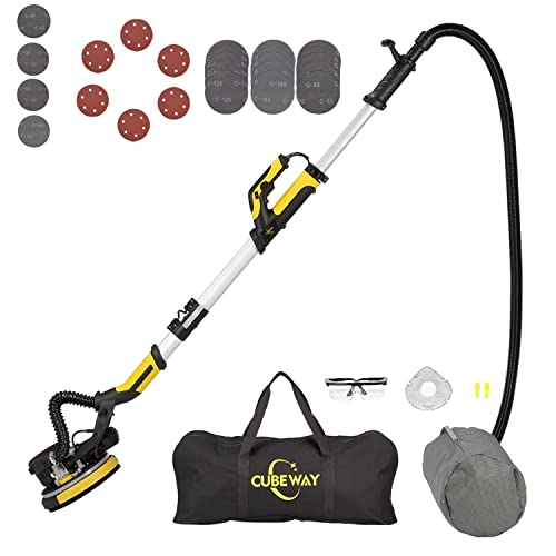 Cubeway Drywall Sander with Vacuum, Rotary and Detachable Dust Shroud for up...