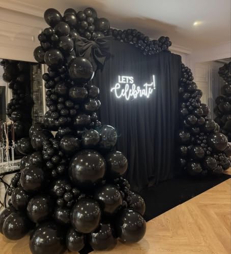Image of Togvu Black Balloons 50Pack 12 Inch Black Latex Party Balloons