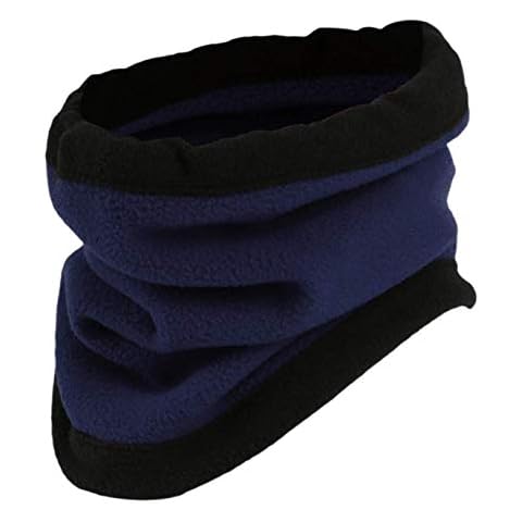 Gaiter Thermal Fleece Snood Neck Face Warmer Tube Ski Scarf Beanie Mens Womens (Blue) Cover