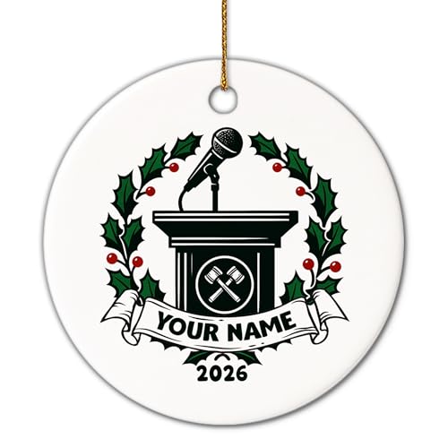 TODOLIA (String Included) Personalized High School Student Speech and Debate Team 2026 Christmas Ornament, High School Christian Ceramic Ornament, Debate Team Member Gift for Family, Friends