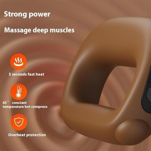 Image of Bionic Heated Massager, Wireless Portable Shiatsu Neck and Back Massager, Electric Deep Tissue 4D Kneading Massage, Simulated Human Hand Design for Pain Relief and Muscle Relax.