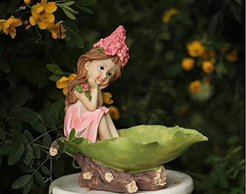 Statues d'extérieur sculptures de jardin filles fleur fée décoration résine