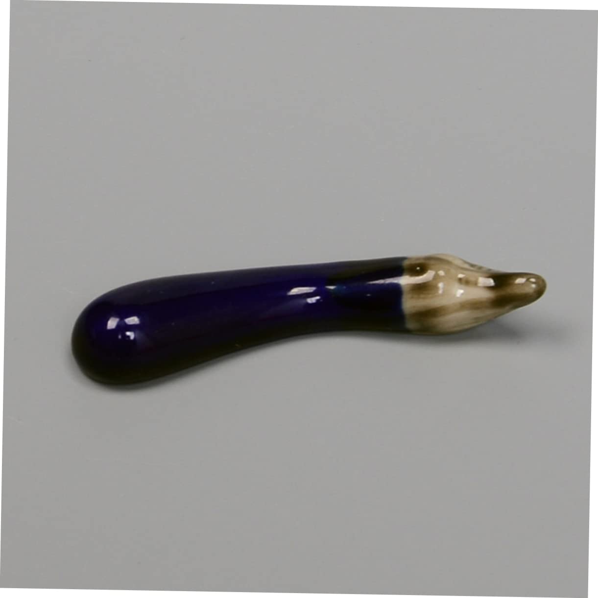 Repose-Baguettes, Supports à Baguettes pour Restaurant, en céramique, Motif Aubergine, Lot de 6, Bleu Marine, 7 x 0,8 x 1 cm