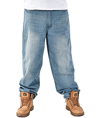 Men's Loose Hip-hop Washed Baggy Denim Jean Long Pants