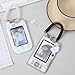 Mabor 2Pcs Cartoon Photo Card Holder Photocard Holder Keychain Cute ID Badge Holders Acrylic Protective Photocards Holders with Cloud Bear Pendant Spiral Wrist Coil