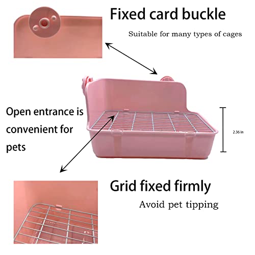Image of Guinea Pig Litter Box Corner Bunny Toilet Small Animal Potty Training with Dustpan Broom Chew Toys for Chinchilla Ferret Hedgehog Gerbil (10 Pcs)
