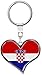 Produktbild metALUm | Schlüsselanhänger Herz Metall Flagge Kroatien 6611059