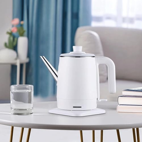 Hervidor eléctrico 1.2L 1800W acero inoxidable blanco miniatura 3