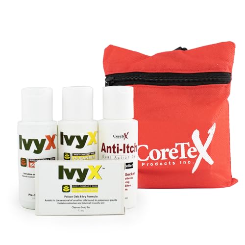 CoreTex Ivy X Poison Plant Protection Kit - Contains Pre-Contact Protection Gel, Post-Contact...