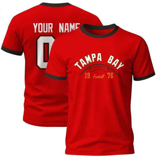 Image of ANTKING T-Shirt Custom Name Number Crewneck Short Sleeve for Men Youth Gifts