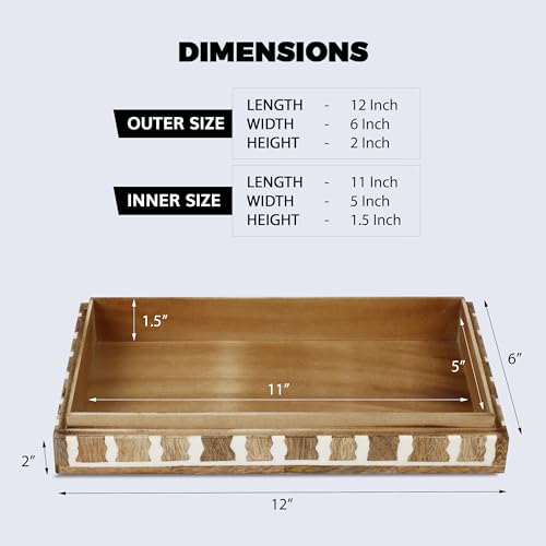 Image of Handicrafts Home 12x6x2 Decorative Box Handmade Storage Organizer Boxes with Lids Keepsake Gift Trinket Box Display Box, Kept Safari