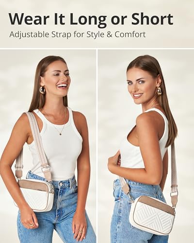 Image of Vantamo Premium Quilted Crossbody Bags for Women with Anti-Pickpocket Clip, Vegan Leather Handbags, Travel Purses for Women